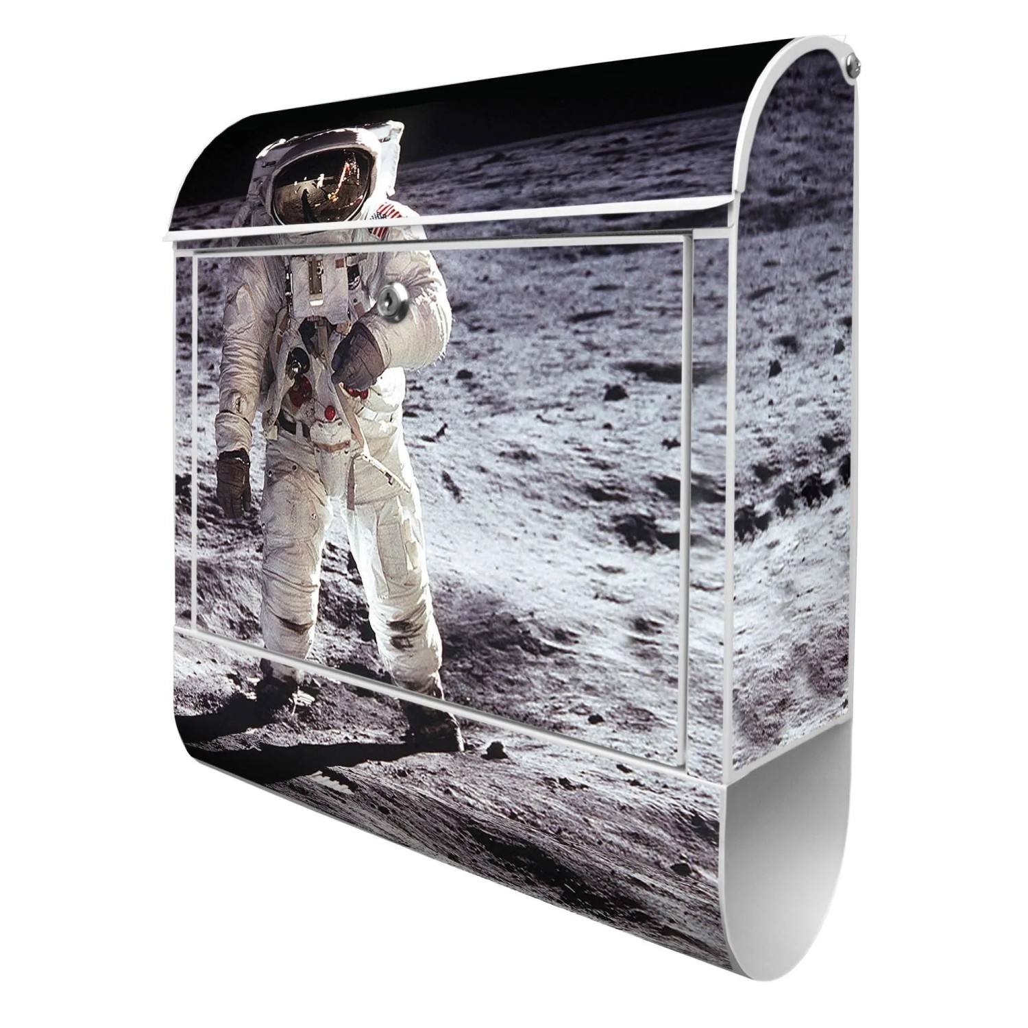 Banjado Design Briefkasten Weiß Pulverbeschichtet 39x47x14cm 2 Schlüssel Mi günstig online kaufen