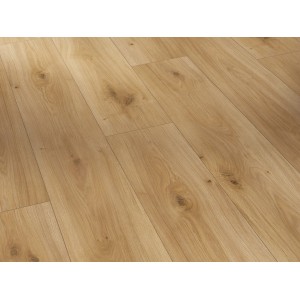 Muster Laminat Basic 400 Eiche Horizont natur, Landhausdiele mit V-Fuge.