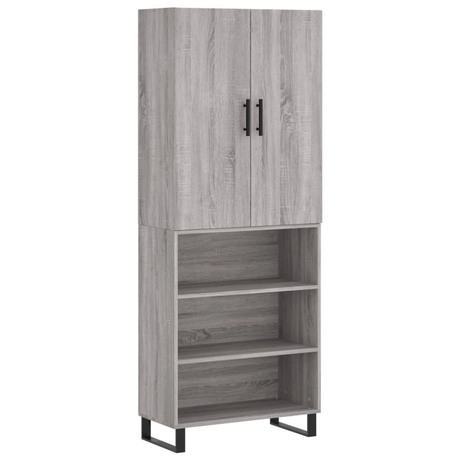 vidaXL Highboard Grau Sonoma 69,5x34x180 cm Holzwerkstoff 3196097 günstig online kaufen