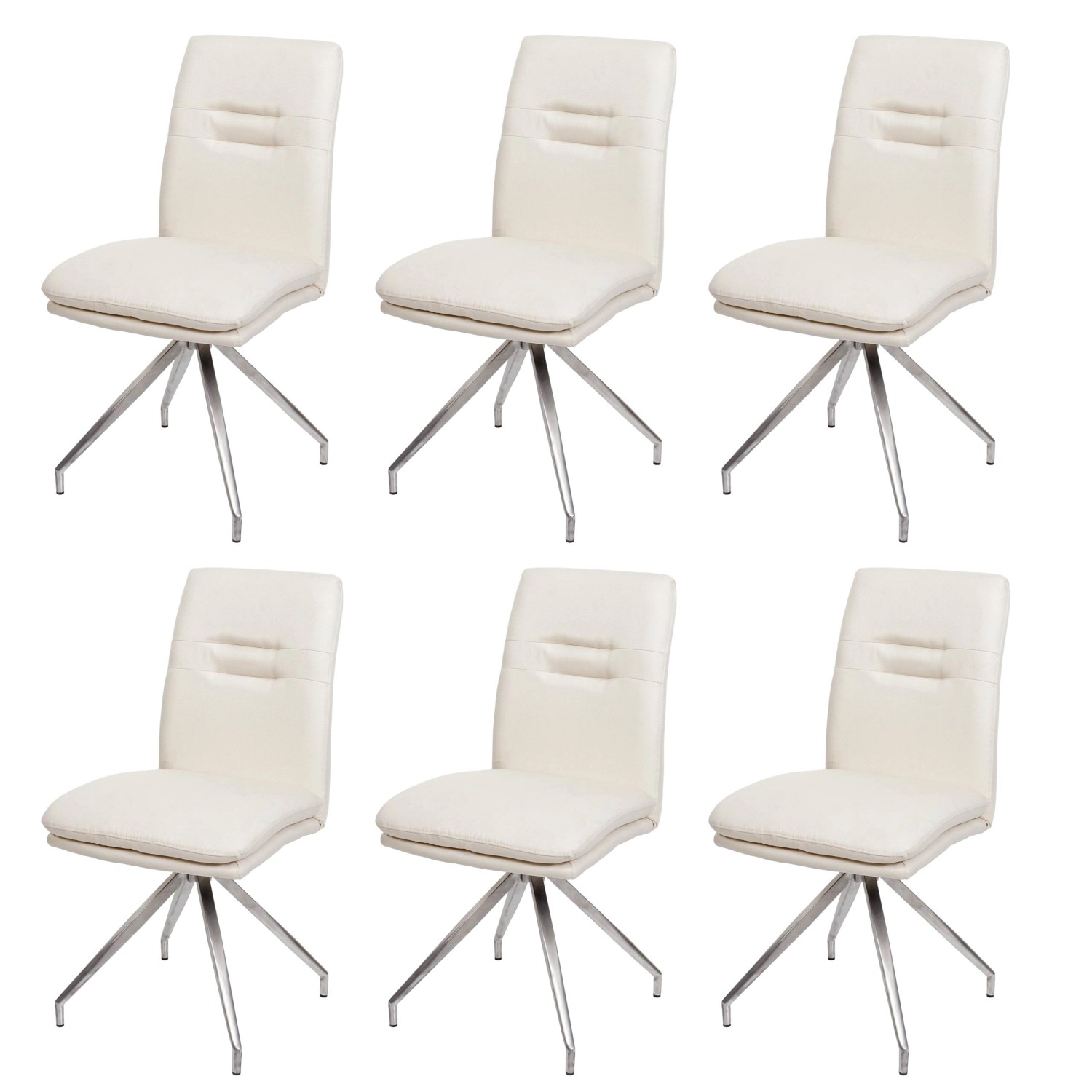 MCW Esszimmerstuhl H70 6er-Set Creme-Beige