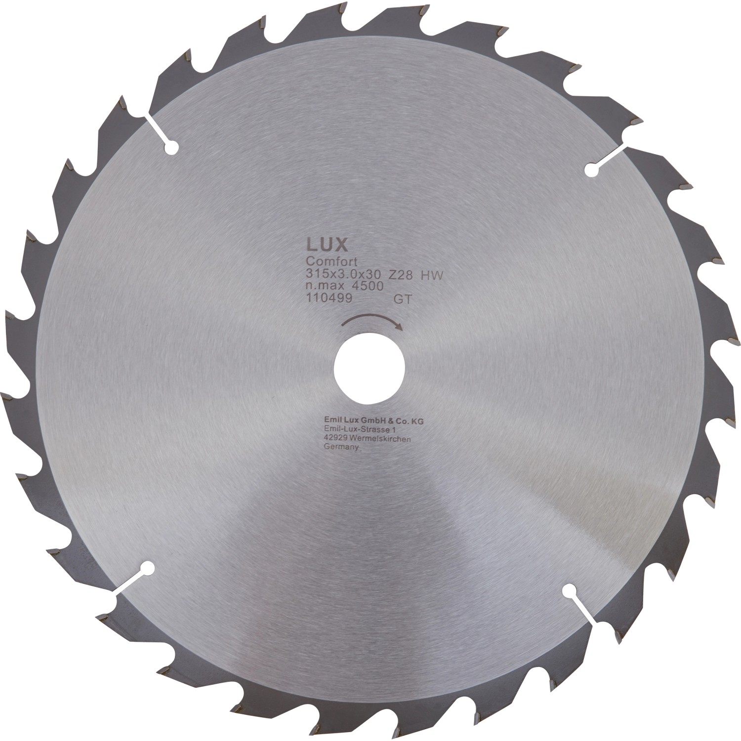 LUX HM-Baukreissägeblatt 315 mm x 30 mm 38 Z günstig online kaufen