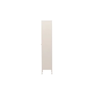Ebuy24 Cali Vitrine, 1-türig, beige: Schmaler Schrank mit einer Tür und Füßen.