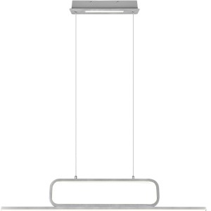 Moderne LED-Pendelleuchte Aick, 38W, aus gebürstetem Aluminium mit Switch Dimmer.