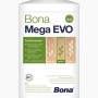 Bona Mega Evo 1k-Wasserlack für Holzböden, seidenmatt, in weißer 1L Flasche. Kratzfest, verschleißfest, nicht vergilbend.