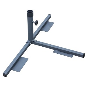 Schneider Balkon-Plattenständer aus Stahl, anthrazitgrau, für Sonnenschirme auf dem Balkon.