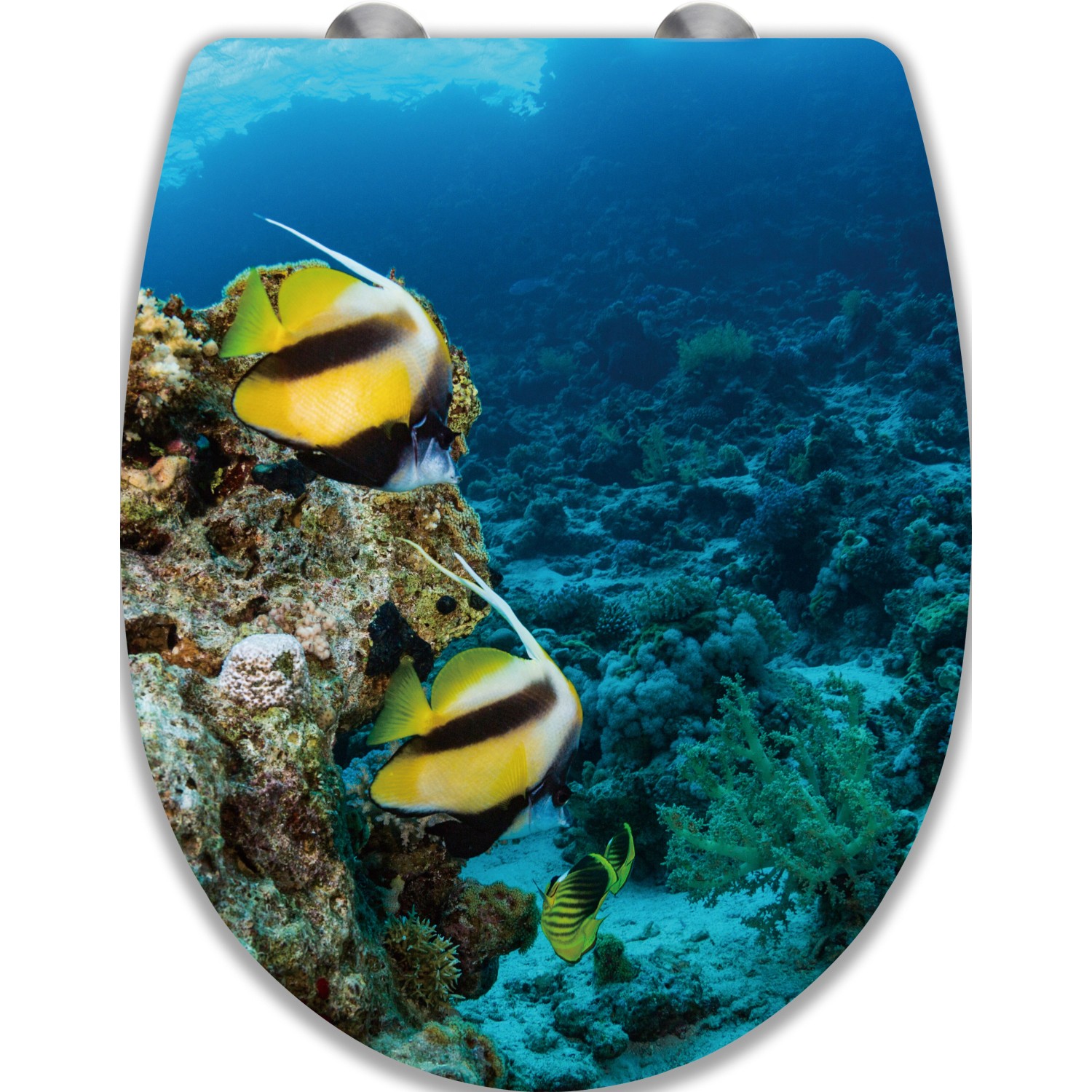 baliv WC-Sitz Garabi mit Ozean-Motiv, Absenkautomatik und 3D-Effekt.