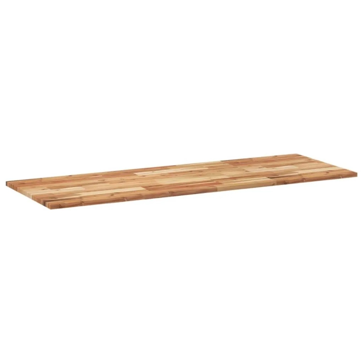Rechteckige Waschtischplatte aus Akazie Massivholz, geölt, 140x50 cm.