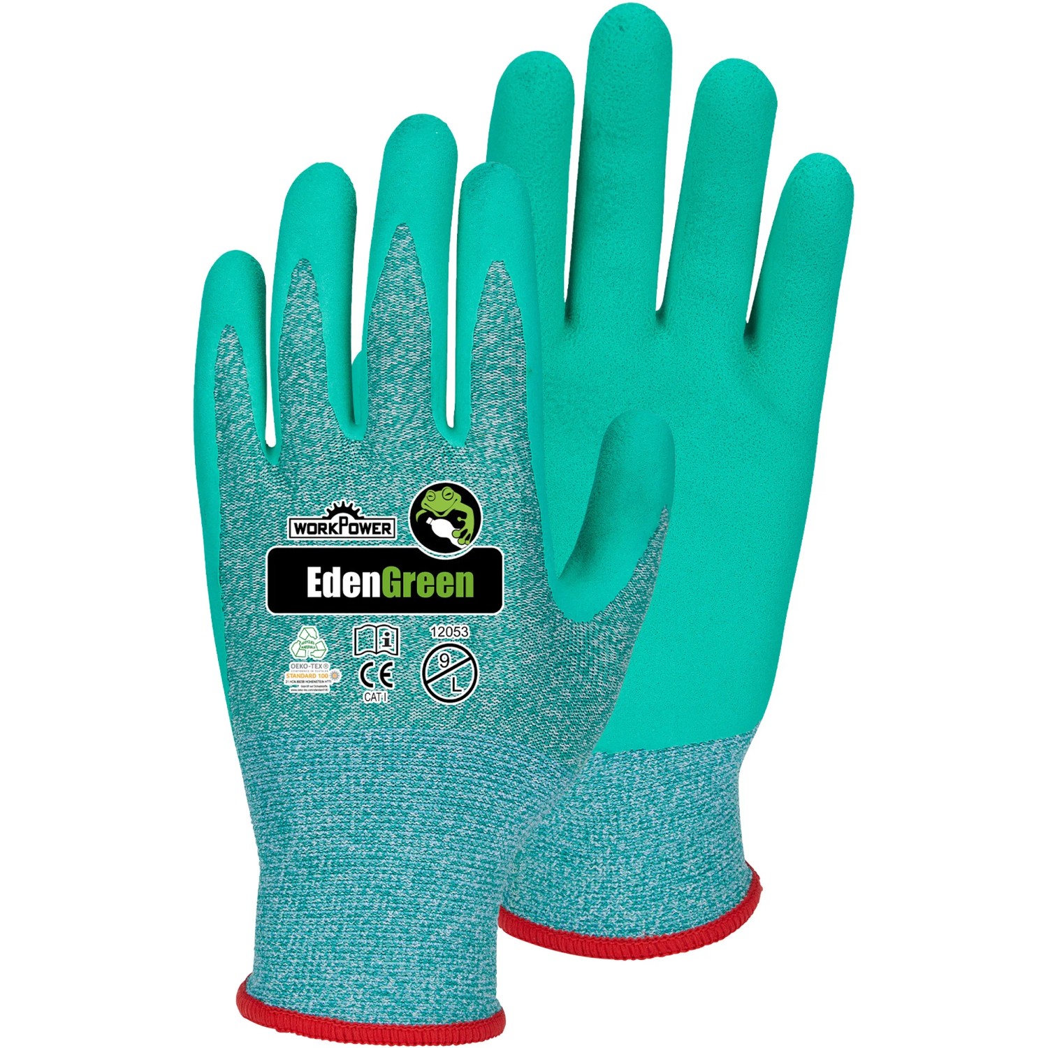 Workpower Gartenhandschuh Eden Green 12053 Grün-meliert-Mint Gr. 7