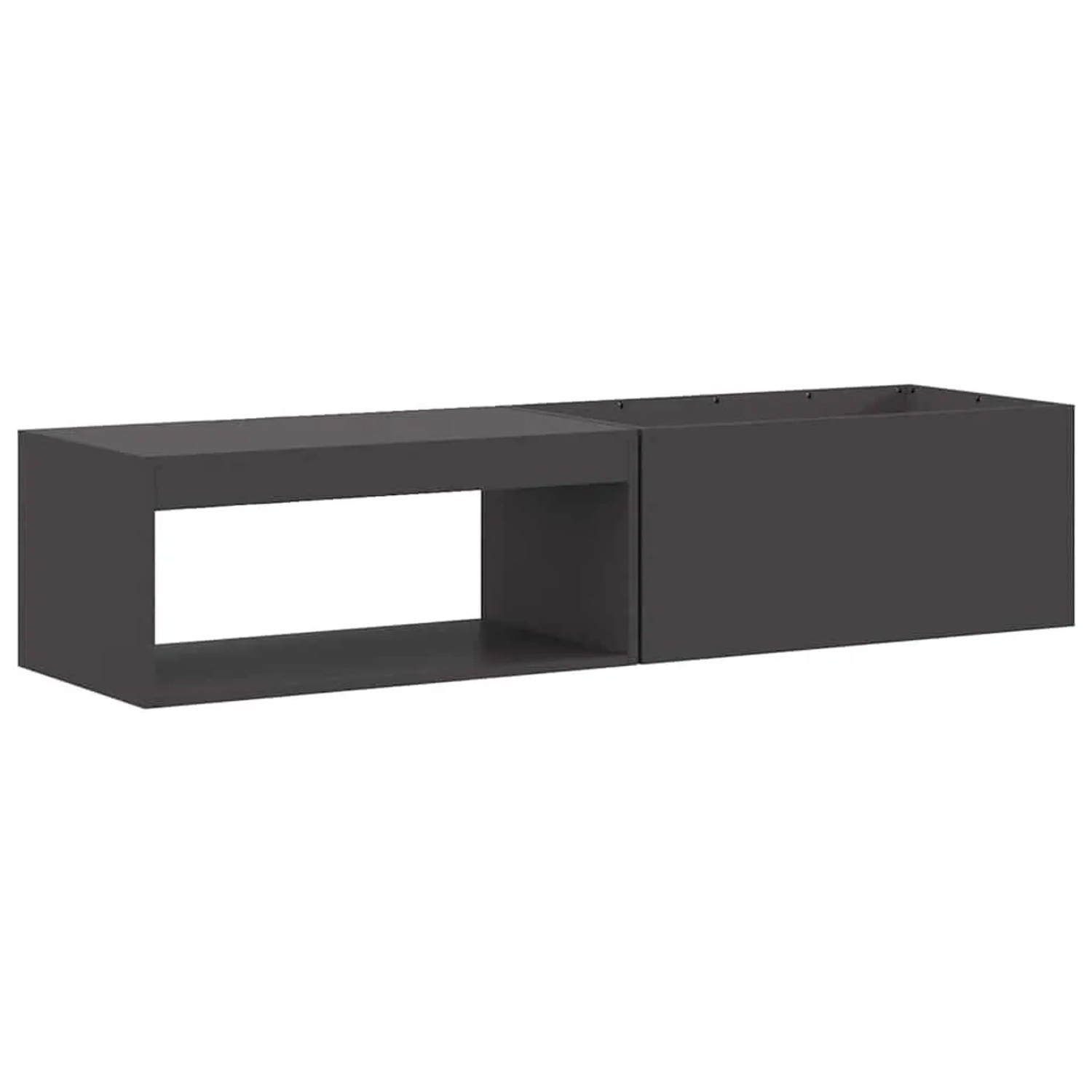 vidaXL Feuerstelle Schwarz 160 x 45 x 35 cm Stahl 859002