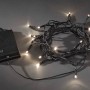 Konstsmide LED Lichterkette mit 20 warmweißen LEDs und schwarzem Kabel für innen und außen.