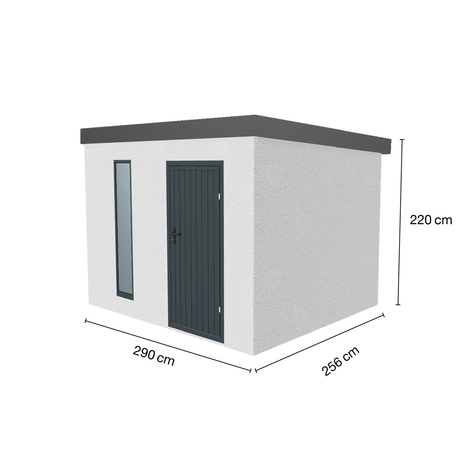Amazing Spaces Gartenhaus Urban One Typ 1 Weiß 290 cm x 256 cm