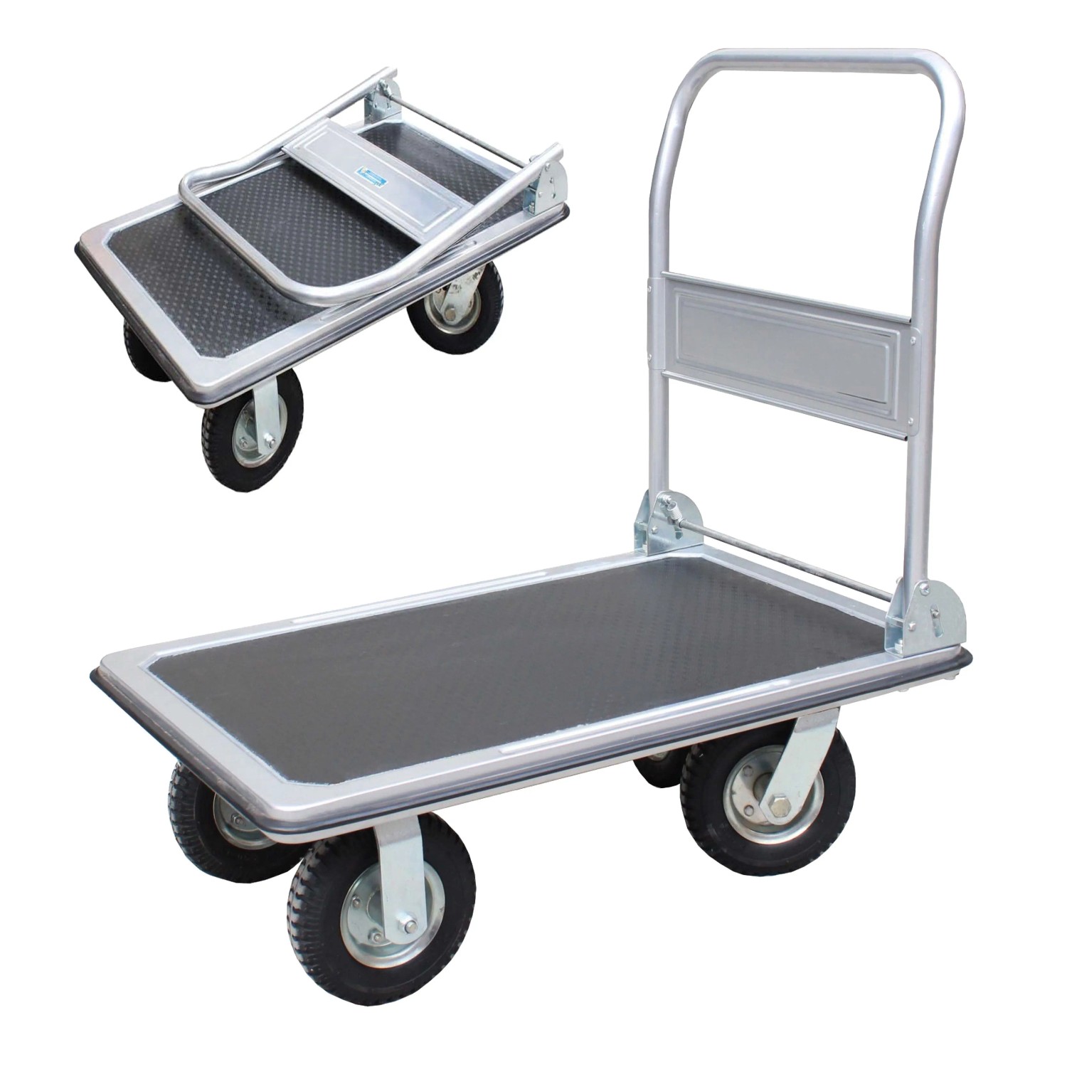 TRUTZHOLM Plattformwagen 300 kg Luftbereift Transportwagen