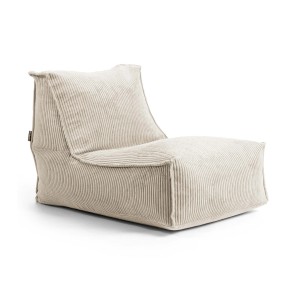 Beiger mokebo Sitzsack aus Cord, Relaxliege oder Bodenkissen für Garten oder Wohnzimmer.