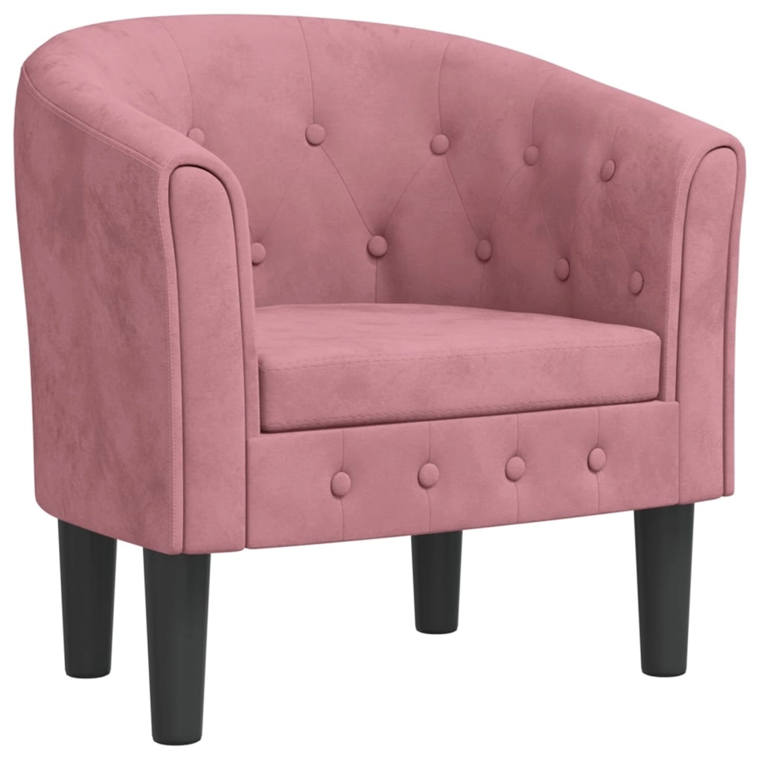 vidaXL Clubsessel Rosa Samt 356474
