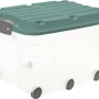 Rotho Rollbox Roller 6 in Mistletoe Green, 57 l, mit Deckel und Rollen. Aufbewahrungsbox für mehr Ordnung.