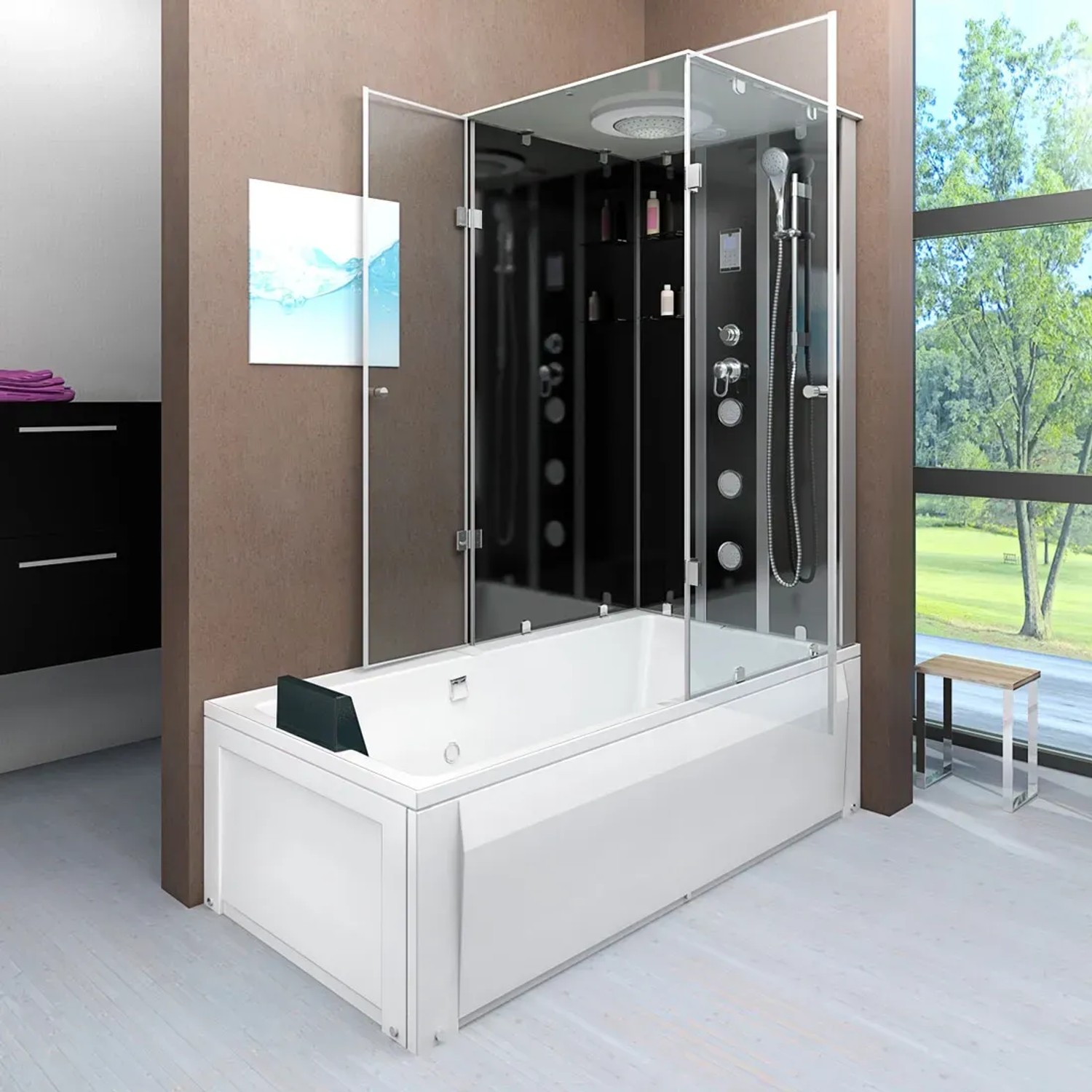 Badewanne Dusche Kombination