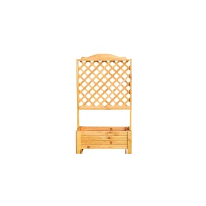 Promadino Rankkasten Romantica mit Gitter, 80x38x140cm, aus Holz. Ideal für Kletterpflanzen im Garten.