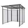 Floraworld Multifunktionsunterstand Bus, offene Vorderseite, 212x227x223 cm, ideal als Terrassenüberdachung.