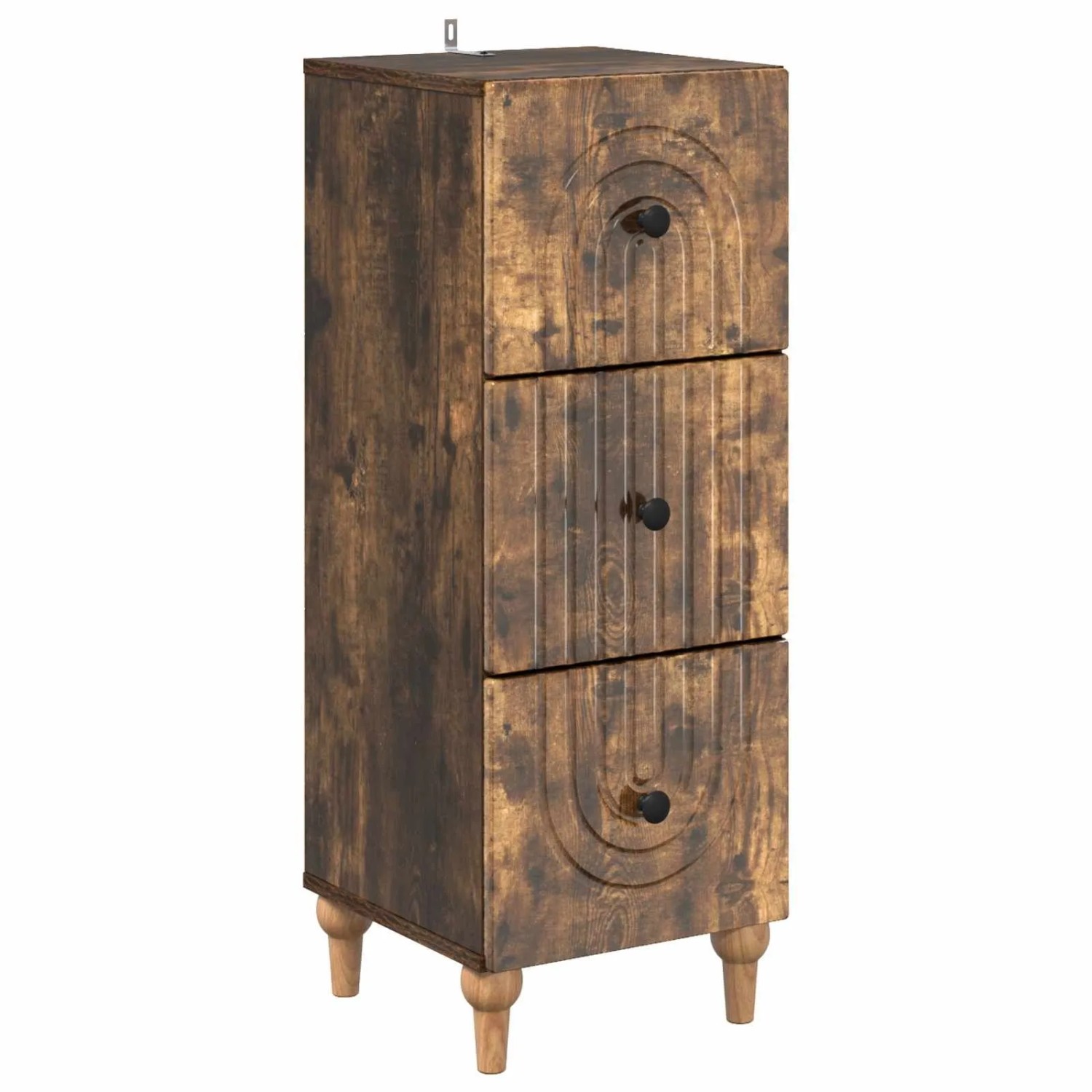 vidaXL Schubladenschrank Geräucherte Eiche 33 x 34,5 x 90 cm 894160