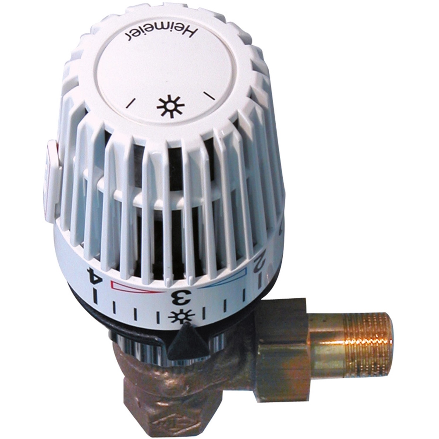 Heimeier Thermostat-Komplett-Set Eckform mit Fühler 13 mm (1/2 Zoll) Weiß