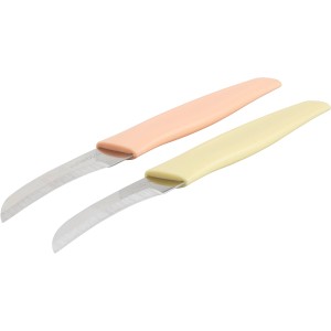 Fackelmann Schälmesser Sommerparty, 17 cm, gelb und grapefruit, Küchenhelfer.