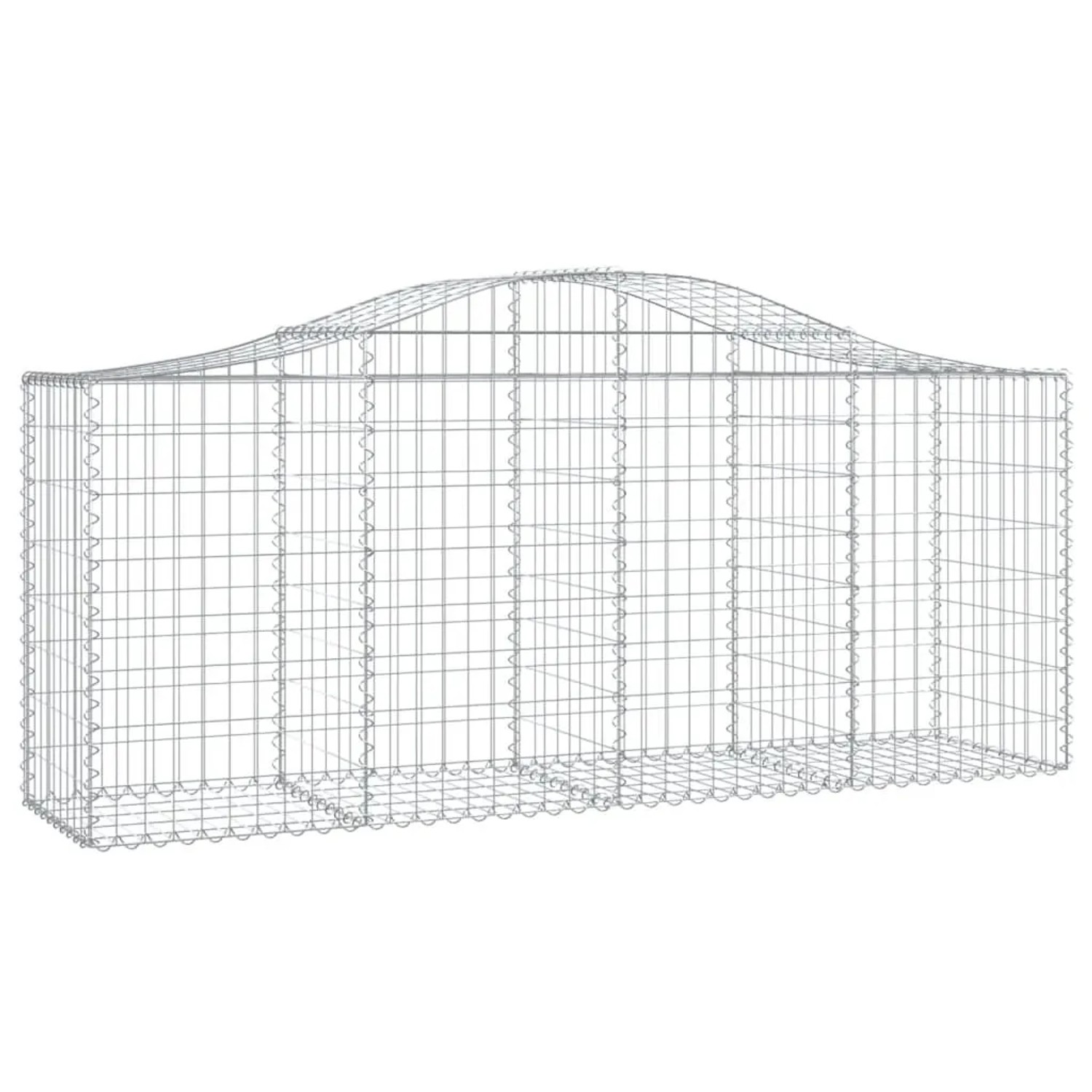 vidaXL Gabionen mit Hochbogen 14 Stk 200x50x80/100cm Verzinktes Eisen 3145631