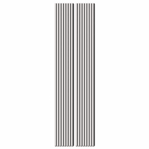 Akustikpaneel Basic Weiß/Schwarz, 32x240cm, 2er Set. Wandpaneel zur Schallverbesserung im Raum.