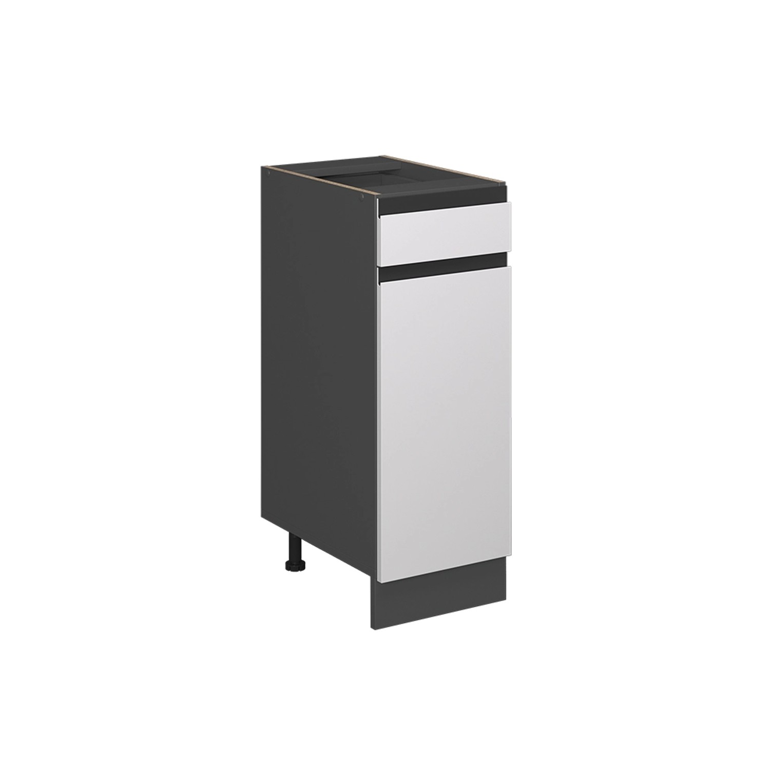 Vicco Küchenunterschrank R-Line Weiß/Anthrazit 30 cm J-Shape ohne Arbeitsplatte
