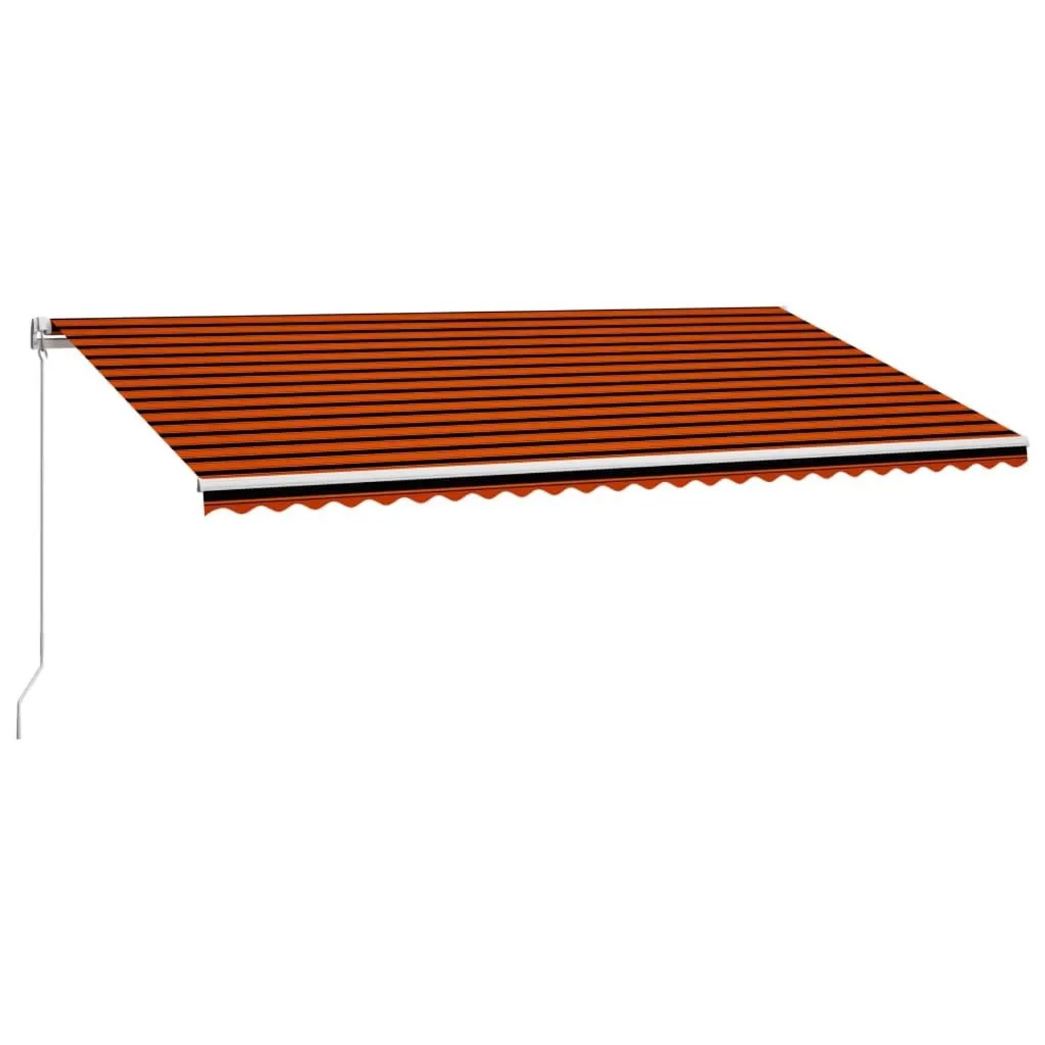 vidaXL Einziehbare Markise Handbetrieben 600 x 300 cm Orange und Braun 3051 günstig online kaufen