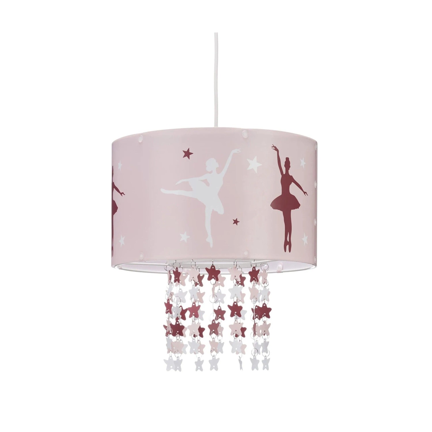 Relaxdays Hängelampe Kunststoff Rosa Verstellbar 140 cm x 30 cm x 30 cm 0,5 kg