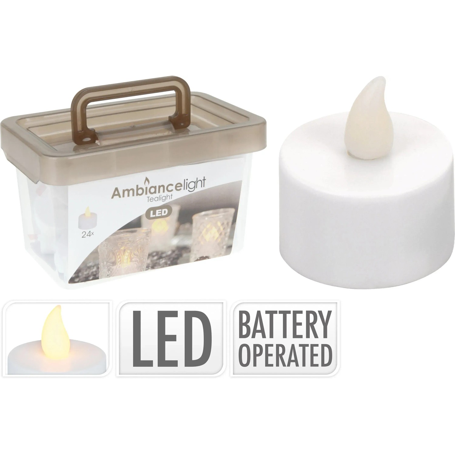 Teelichter LED 24 Stück inkl. Batterien