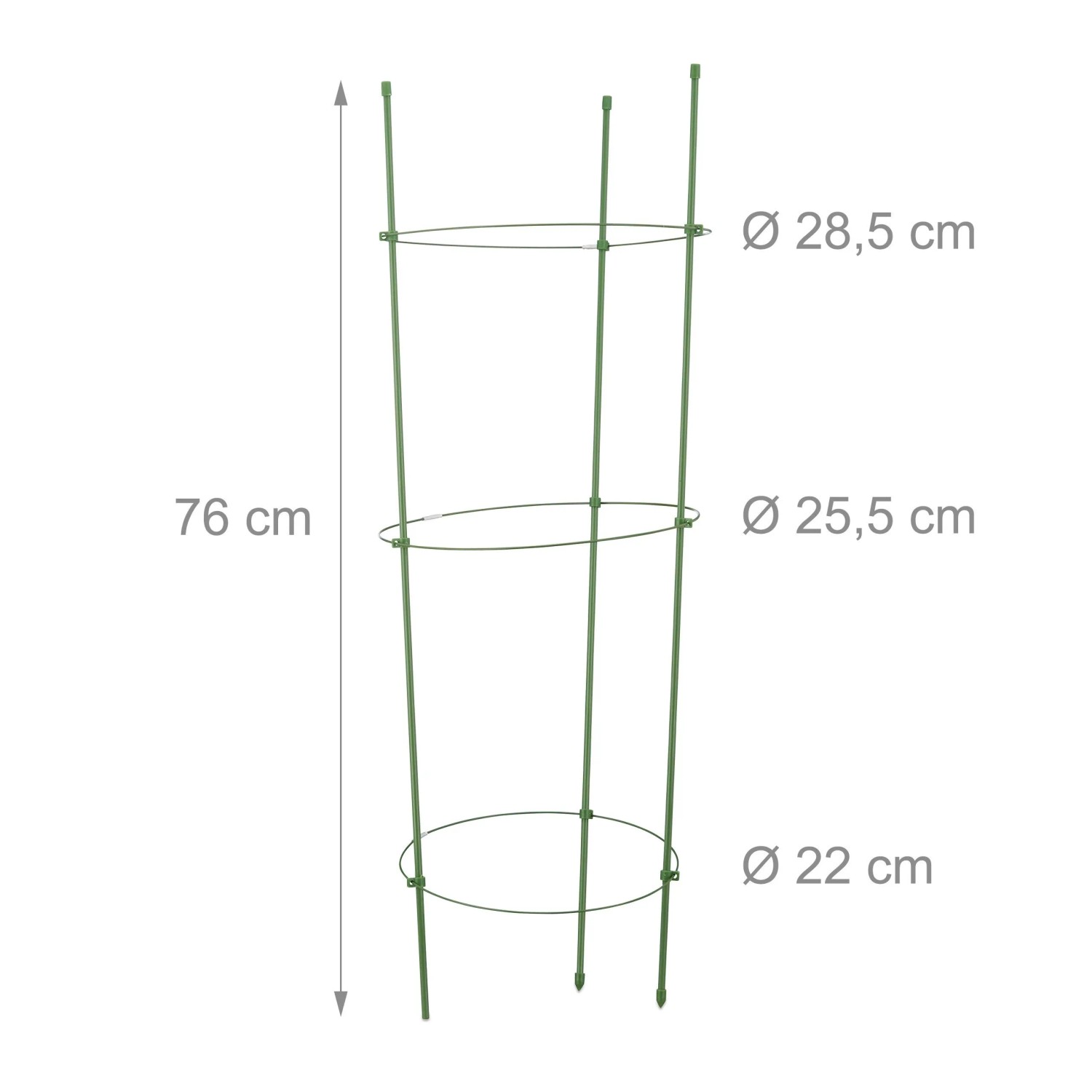 Relaxdays Rankhilfe Tomaten 2er Set Kunststoff Höhenverstellbar 76 cm 140 g_4