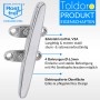 Toldoro Edelstahl Klampe 150mm, V4A, mit 4 Bohrungen für Boot-Zubehör.