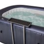 MSpa Urban Whirlpool Nest AirJet mit Rattan Beistelltisch, Hydromassage für kleine Räume.