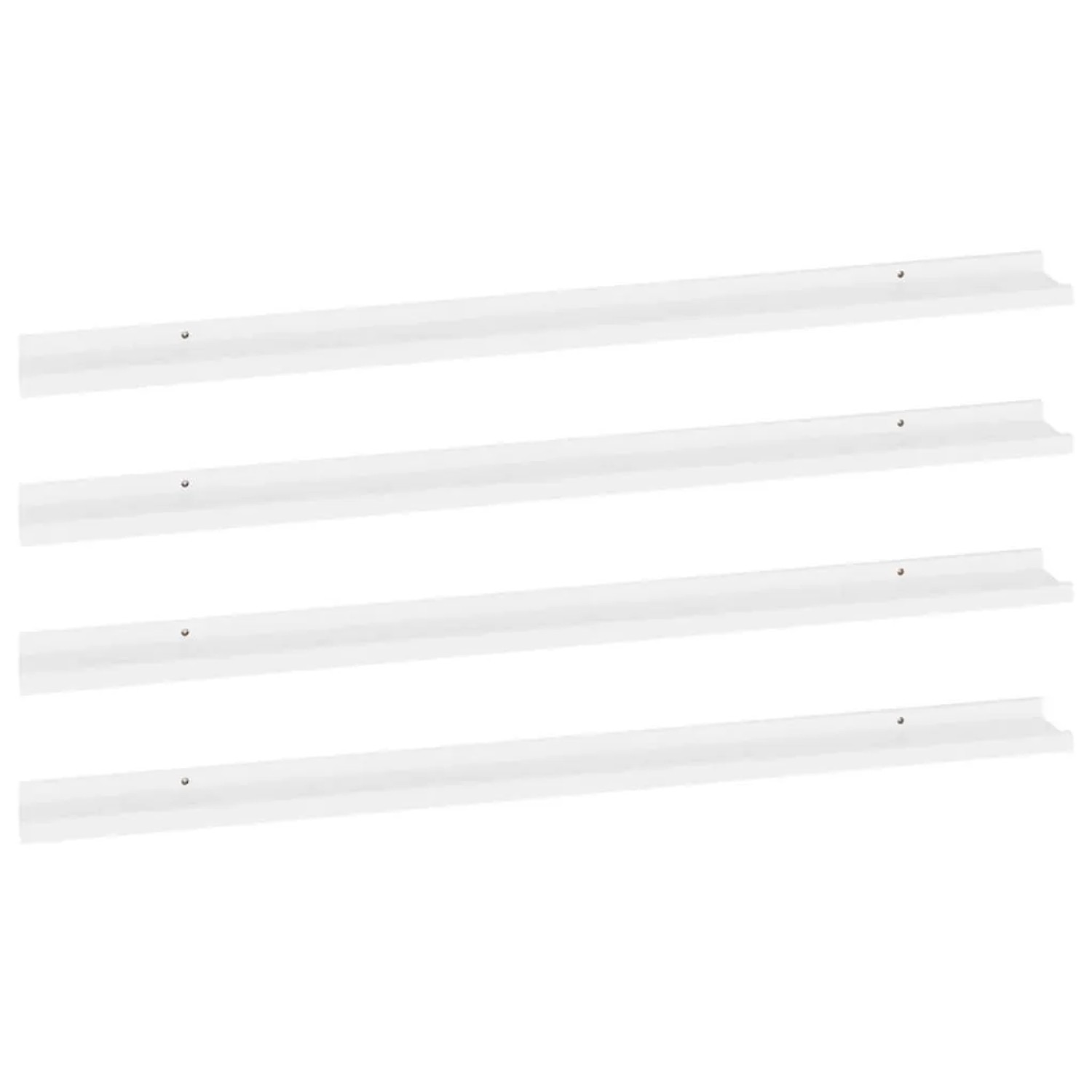 vidaXL Wandregale 4 Stk Weiß 115x9x3 cm 326664