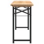 vidaXL Biertisch-Set, 3-teilig, klappbar, Tannenholz massiv. Gartenmöbel für Camping und Grill.