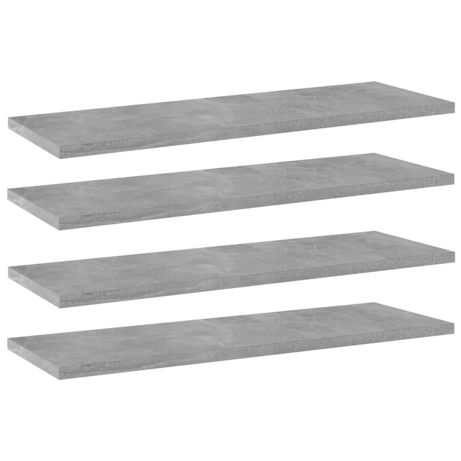vidaXL Bücherregal-Bretter 4 Stk Betongrau 60x20x1,5 cm Holzwerkstoff 805226