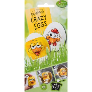 Brauns-Heitmann Crazy Eggs Eierfarben Banderolen, 12 Stk. zum einfachen Verzieren von Ostereiern.