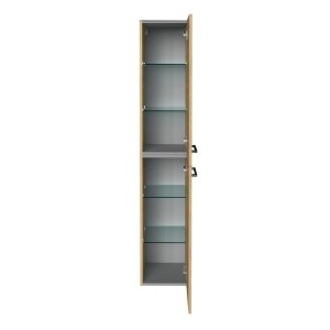 Fackelmann Badmöbel Hochschrank B.Round 30 cm Rechts Sandeiche