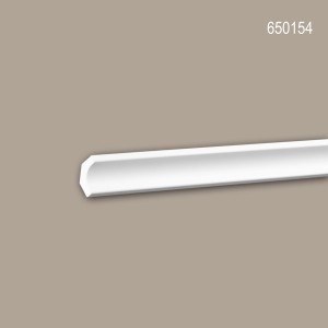 Weiße PROFHOME Eckleiste (200cm) aus stoßfestem Polystyrol für Decke und Wand.