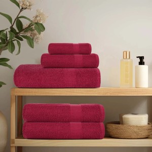 vidaXL Duschtücher 10Stk Bordeauxrot 70x140cm 360 g/m² 100% Baumwolle 136739