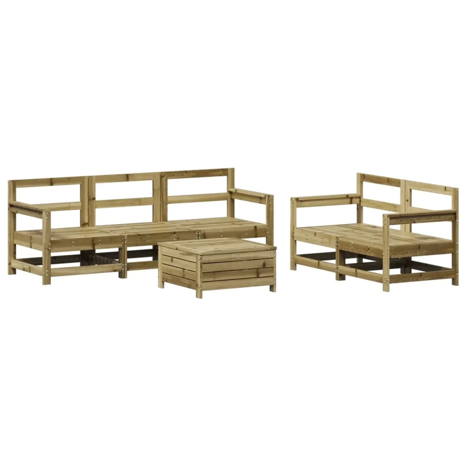 vidaXL 6-Tlg Garten-Sofagarnitur Kiefernholz Imprägniert 3250823 günstig online kaufen