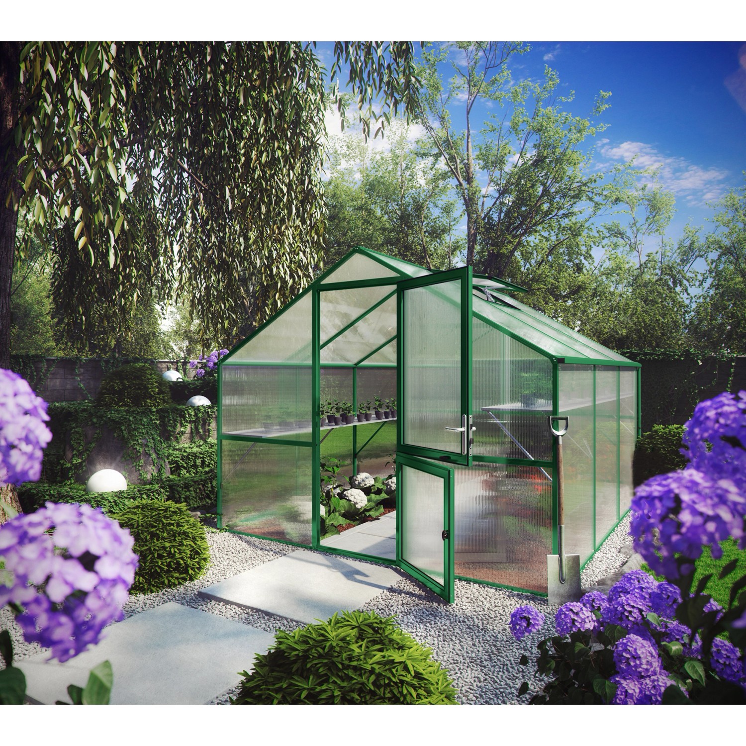 KGT Gewächshaus Orchidee Grün 9,59 m² günstig online kaufen