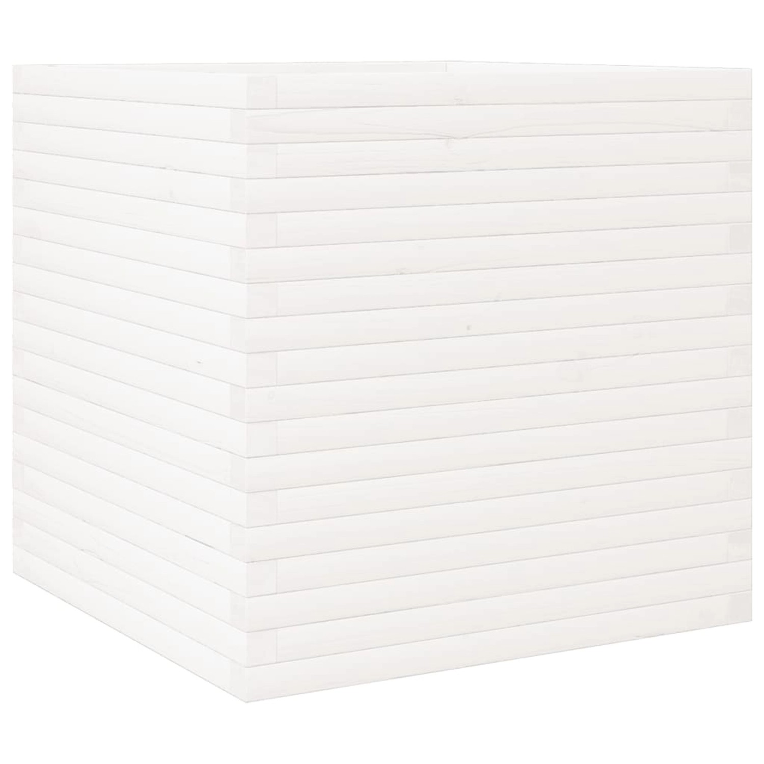 vidaXL Pflanzkübel Weiß 70x70x68,5 cm Massivholz Kiefer 3282475 günstig online kaufen