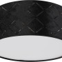 Schwarze Globo Deckenleuchte Sunna mit Dekorstanzungen, 260x100 mm.