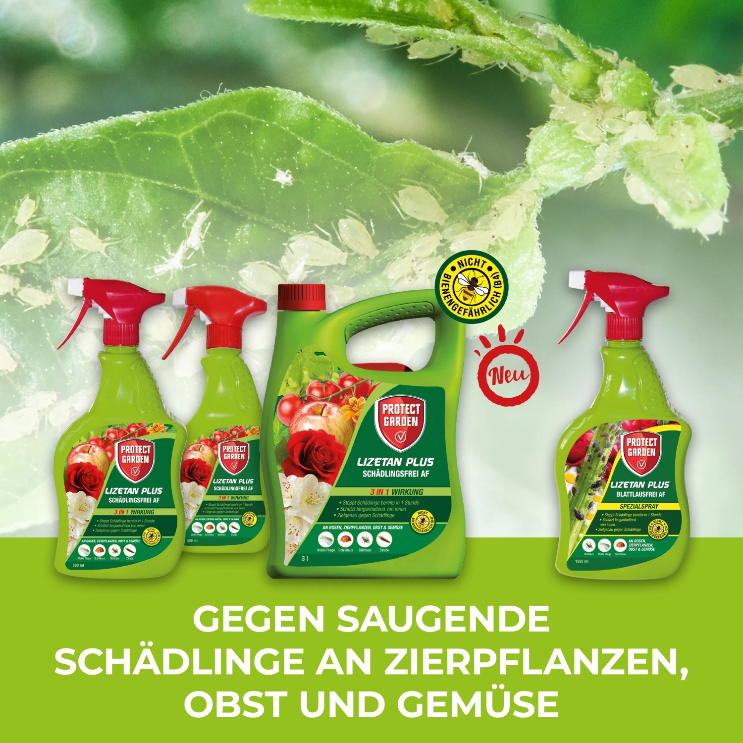 Protect Garden Lizetan Plus Schädlingsfrei AF, 3l, Mittel gegen Schädlinge an Pflanzen.