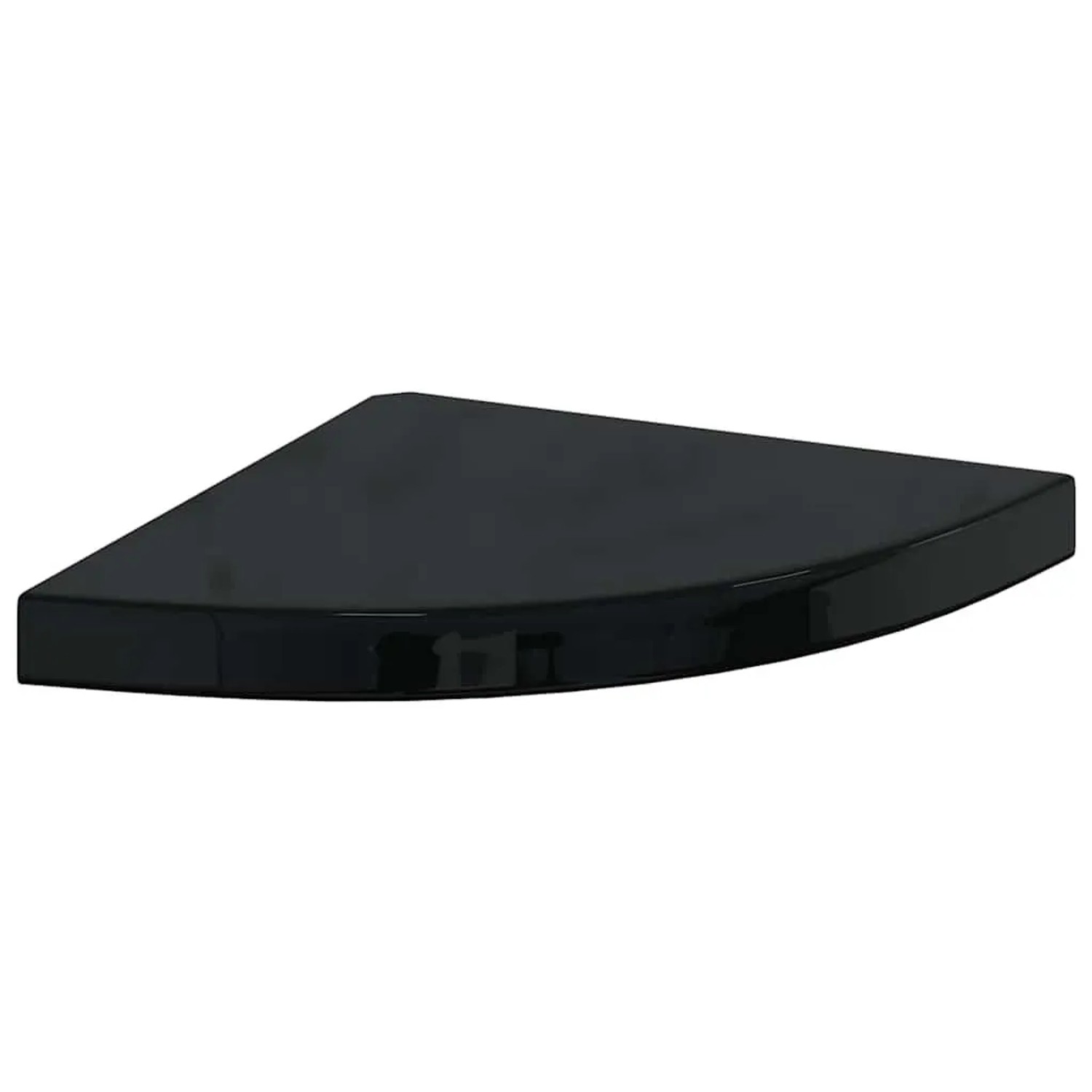 vidaXL Eck-Schweberegal Hochglanz-Schwarz 35x35x3,8 cm MDF 323910