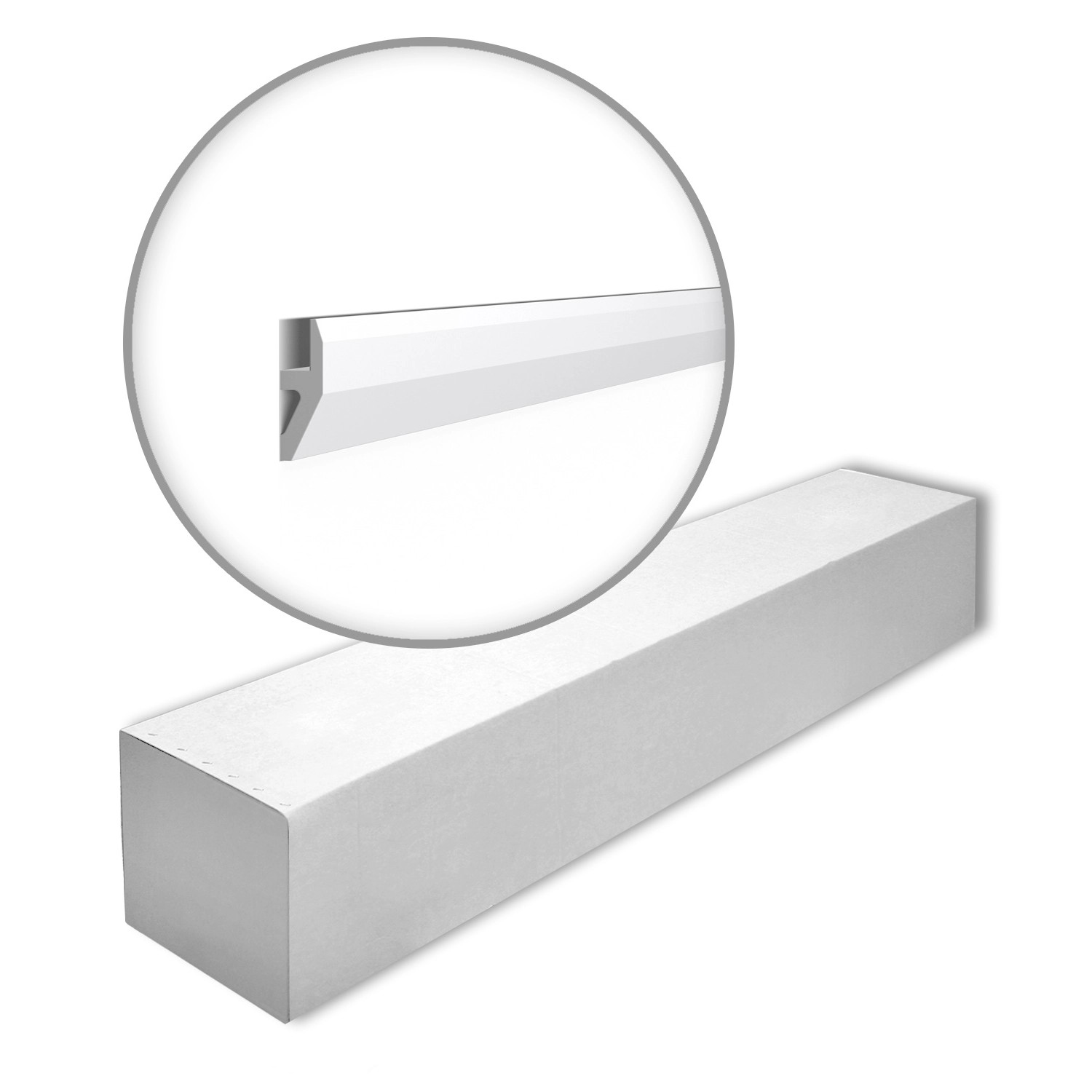 Thumbnail - NOEL & MARQUET NMC W1-Box WALLSTYL Wandleisten 1 Karton Set mit 30 Eckleisten 60 m Weiß