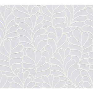 Überstreichbare Vliestapete mit Blätter Muster für Wohnzimmer.