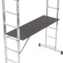 Krause Corda Leiter-Gerüst mit 2x7 Sprossen und Arbeitsplattform. Vielseitig als Leiter, Gerüst oder Arbeitsbühne.